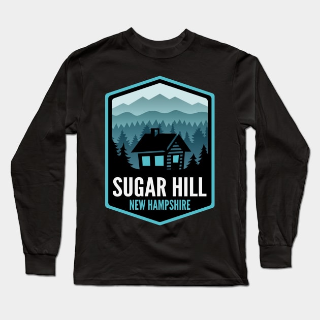 Sugar Hill states Mountain Town Cabin Long Sleeve T-Shirt by HalpinDesign